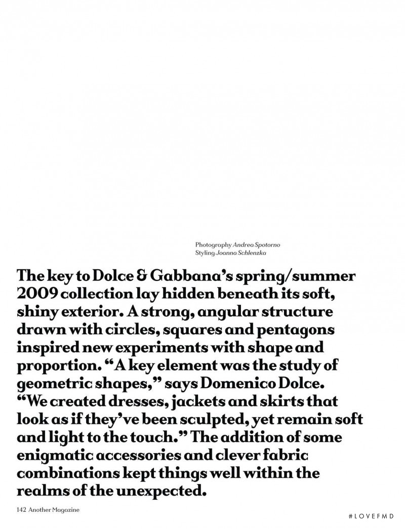 Dolce & Gabbana, March 2009