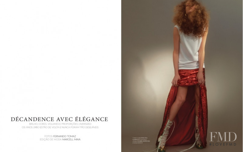 Sarah Berger featured in Decandence Avec Elegance, January 2017