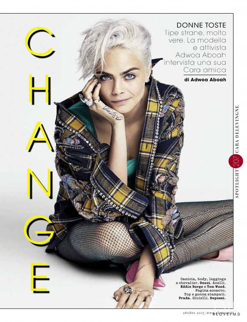 Cara Delevingne featured in Ready To Change, October 2017