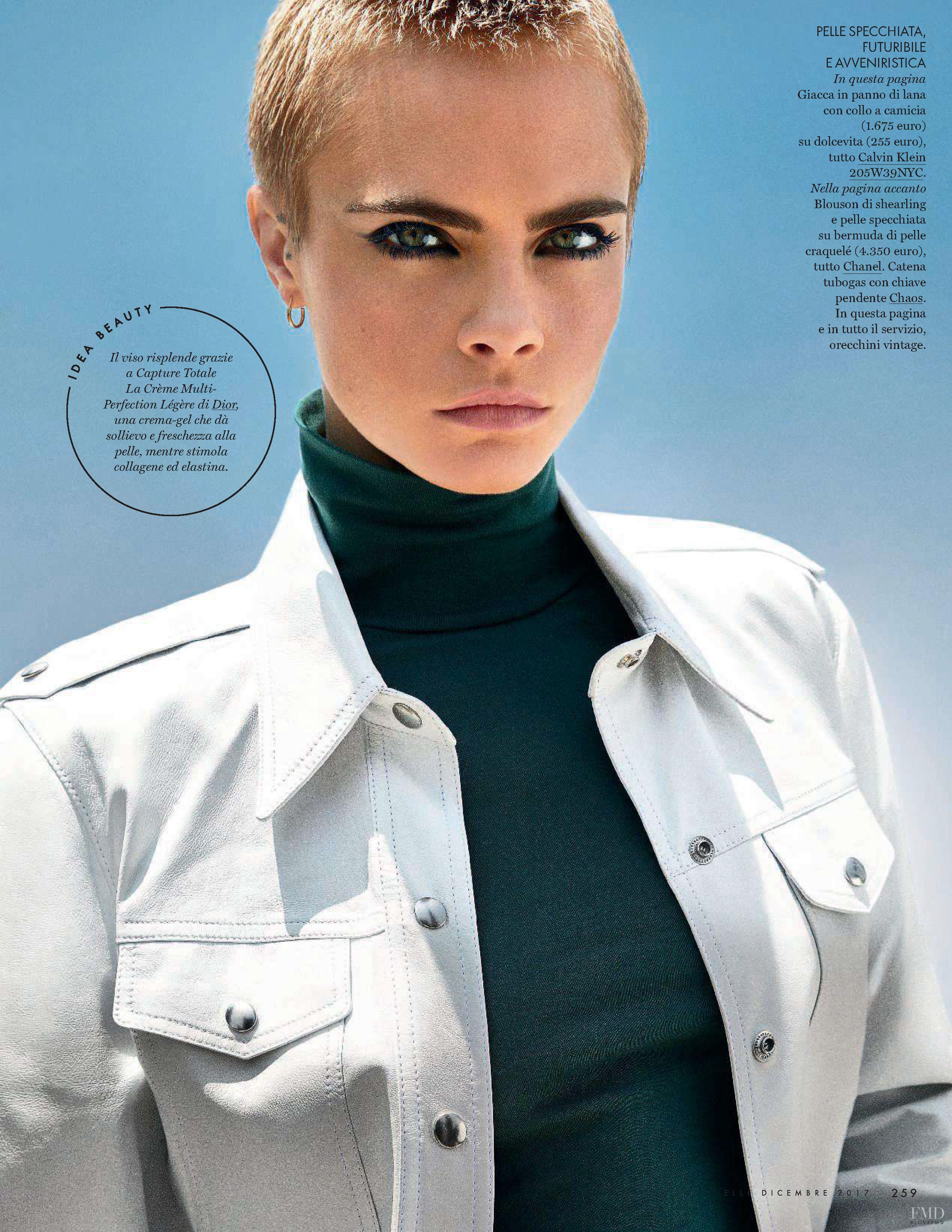Cara in Elle Italy with Cara Delevingne wearing Calvin Klein 205W39NYC ...