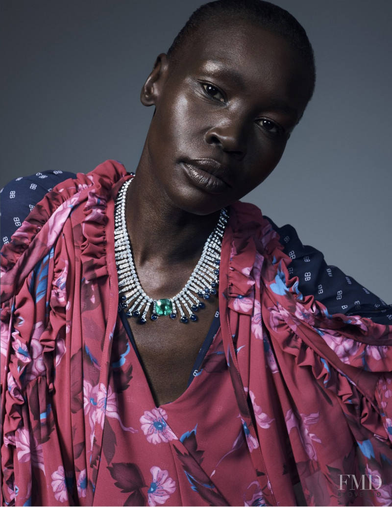 Alek Wek featured in Shine!, December 2017