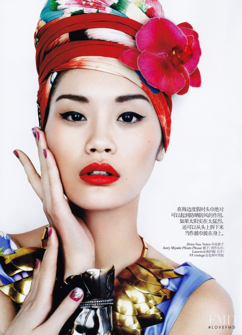 Ming Xi featured in Scarf Statement, July 2011