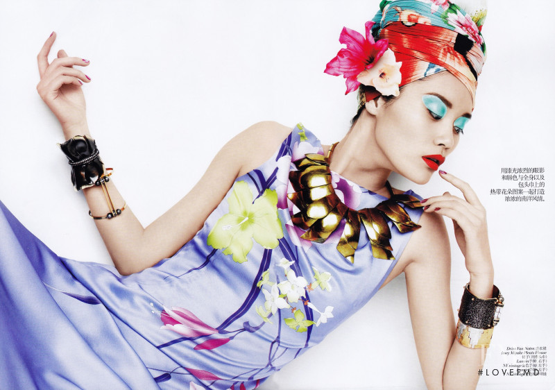 Ming Xi featured in Scarf Statement, July 2011