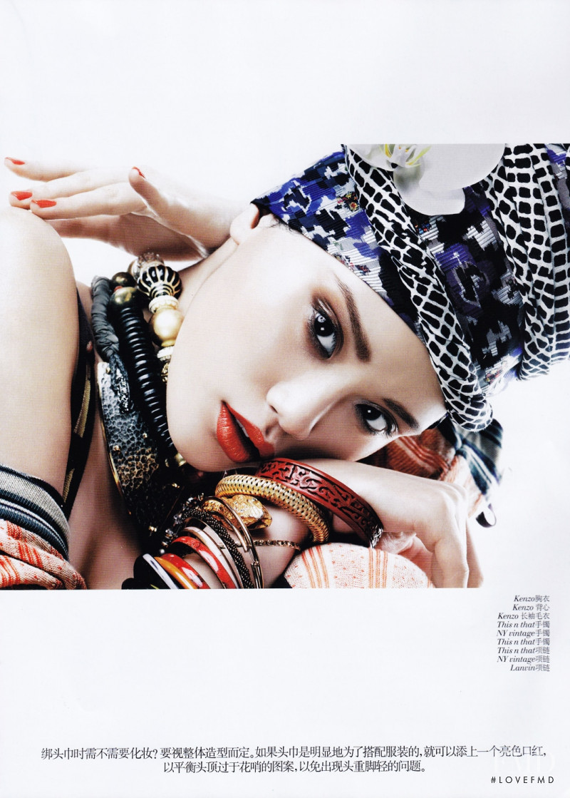 Ming Xi featured in Scarf Statement, July 2011