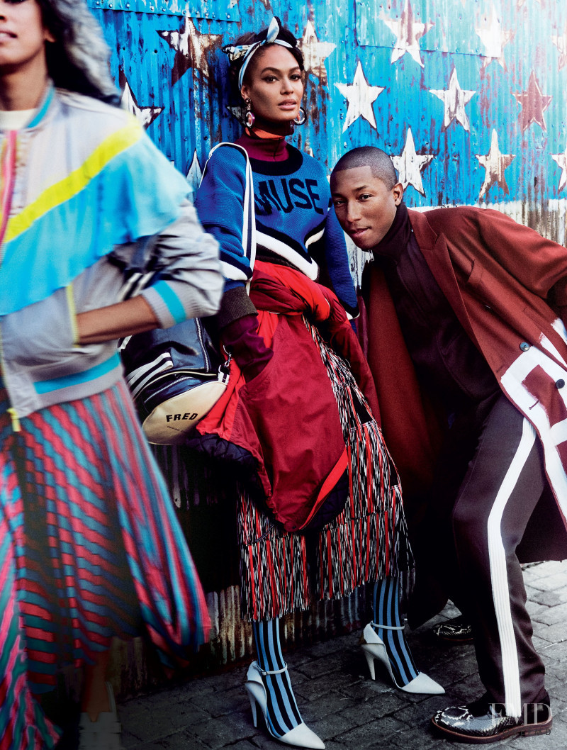 Joan Smalls featured in The Pharrell Factory, December 2017