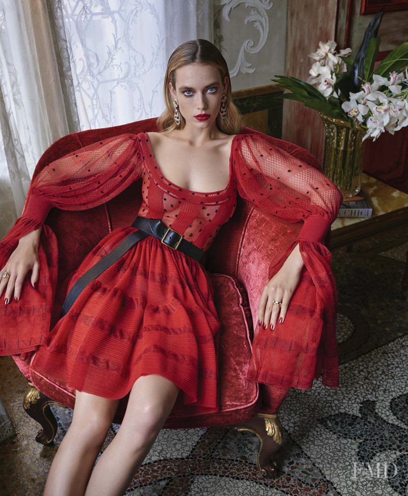 Hannah Ferguson featured in Lady In Red, December 2017