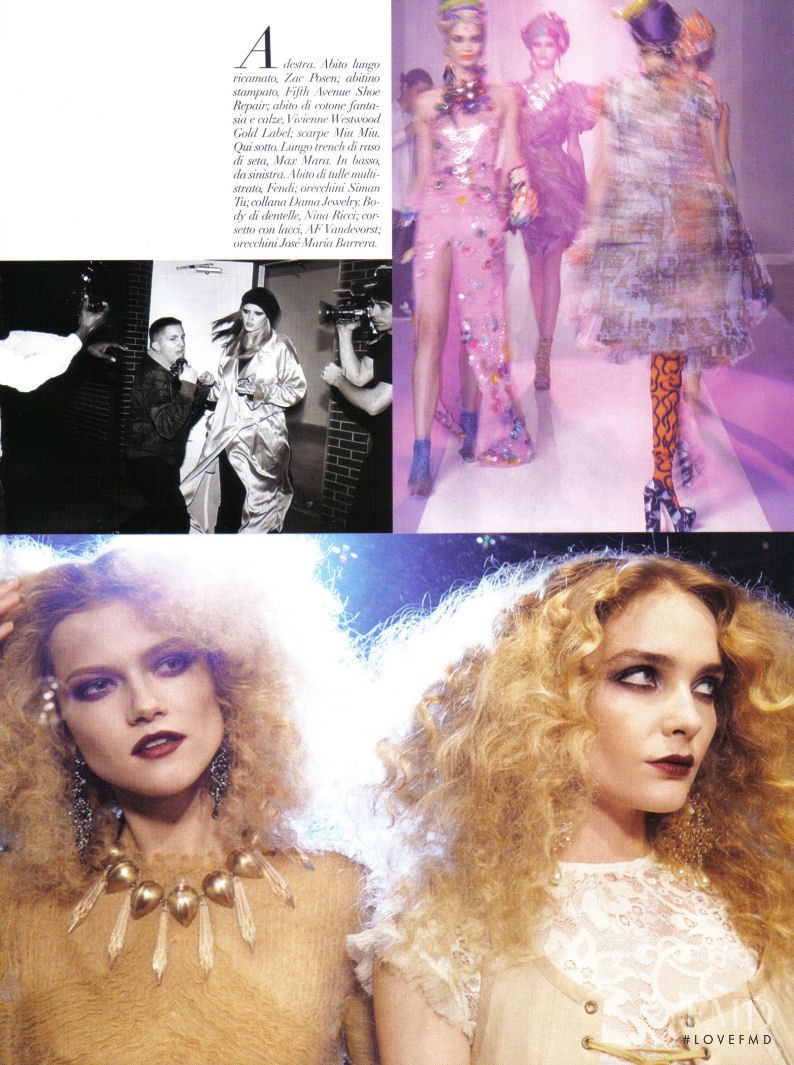 Snejana Onopka featured in Runway, January 2010