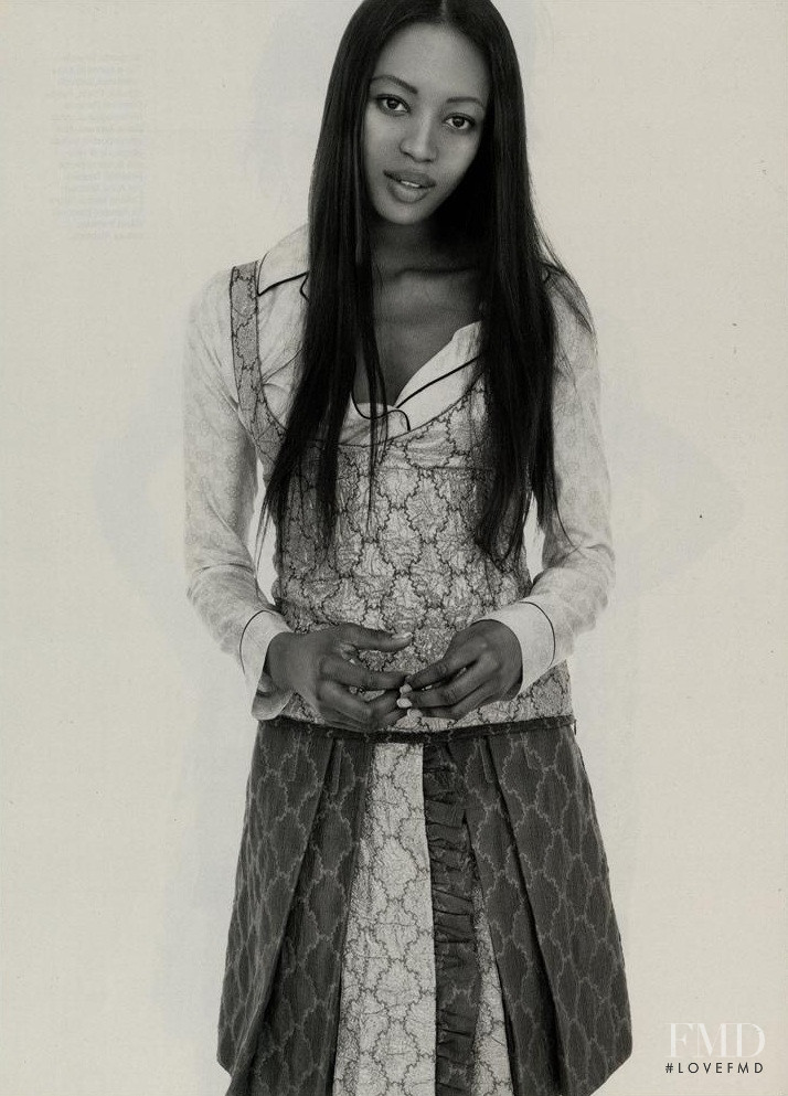 Naomi Campbell featured in Portraits, January 2002