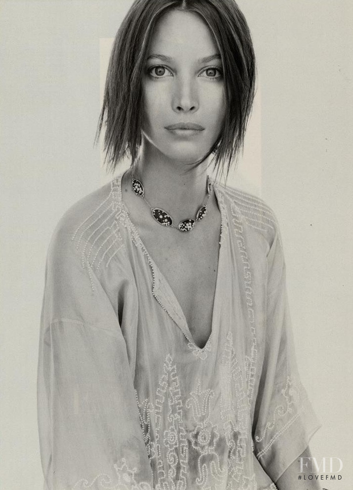 Christy Turlington featured in Portraits, January 2002
