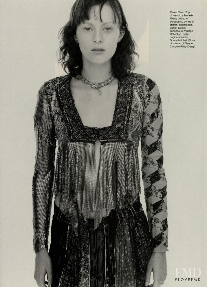Karen Elson featured in Portraits, January 2002
