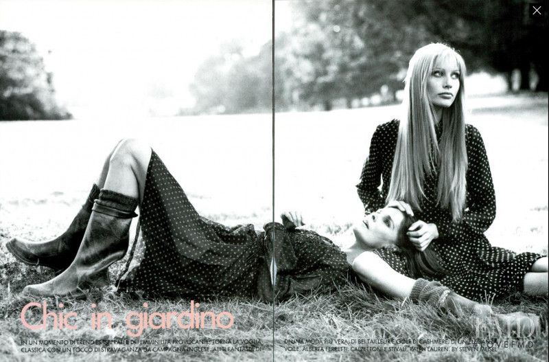 Kirsty Hume featured in Chic di Giardino, October 1994