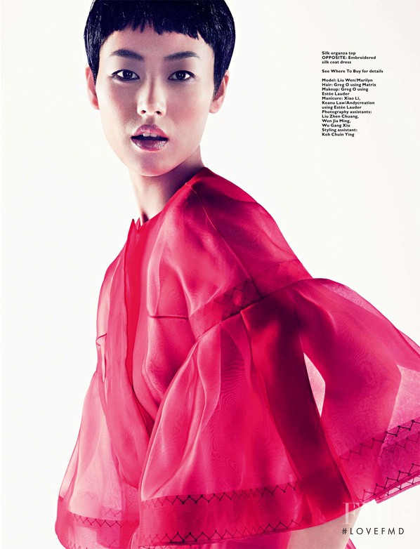 Liu Wen featured in Heavenly Creatures, June 2012