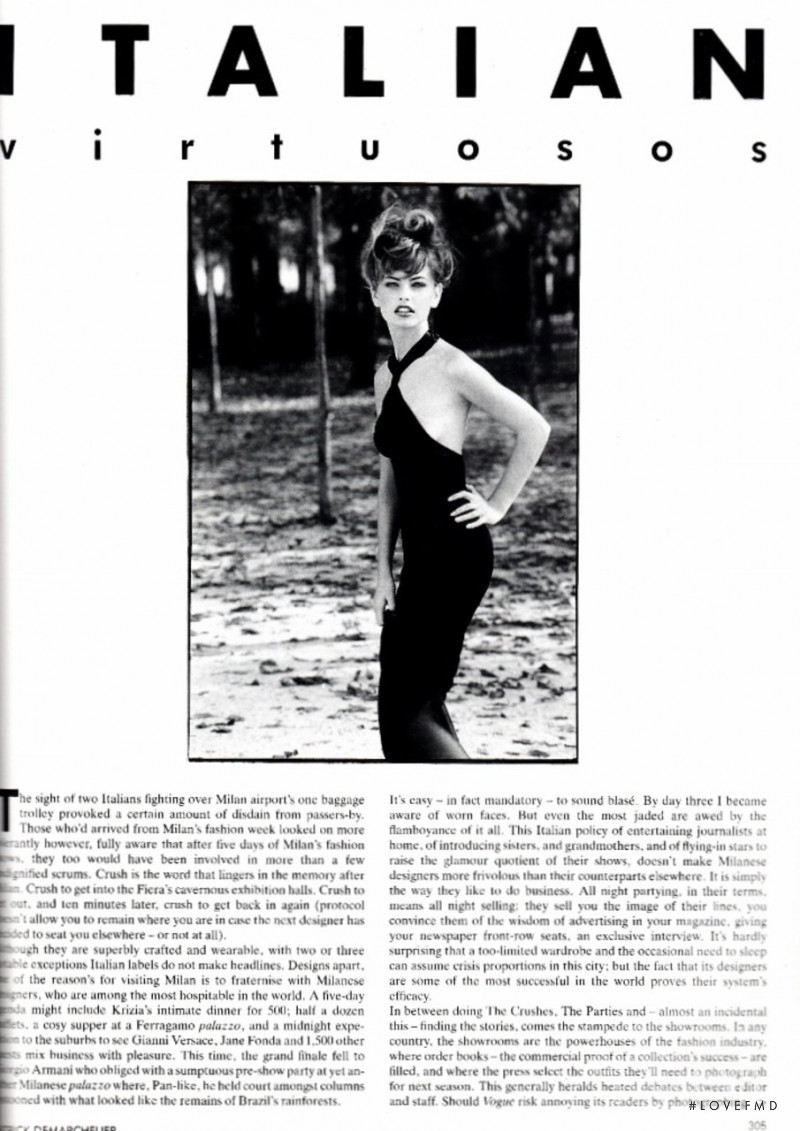 Gretha Cavazzoni featured in Italian Virtuosos, March 1990