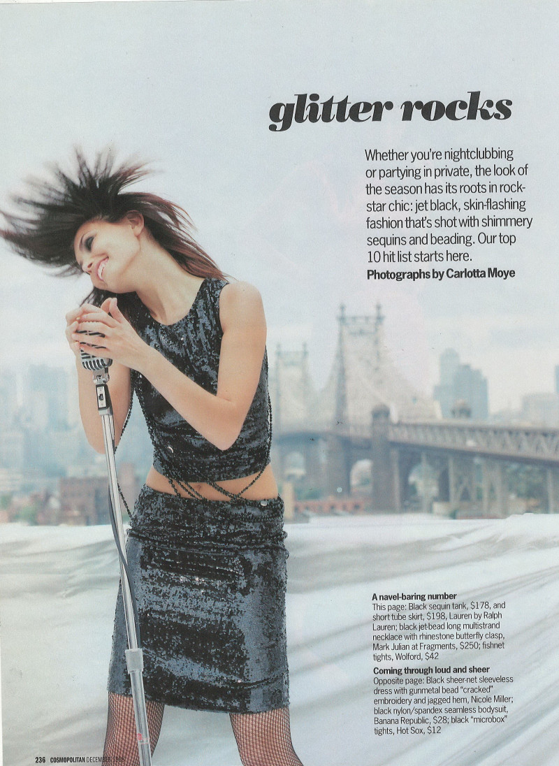 Gretha Cavazzoni featured in Glitter Rocks, December 1998