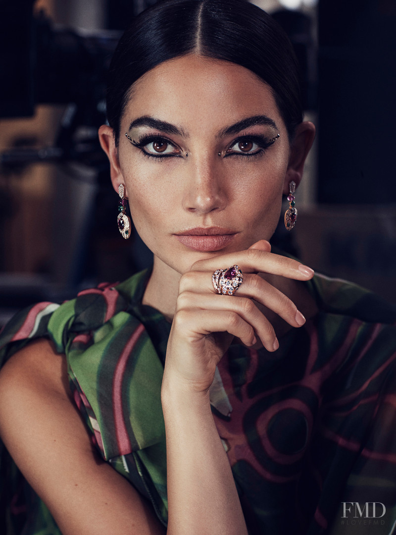 Lily Aldridge featured in Bulgari, December 2017