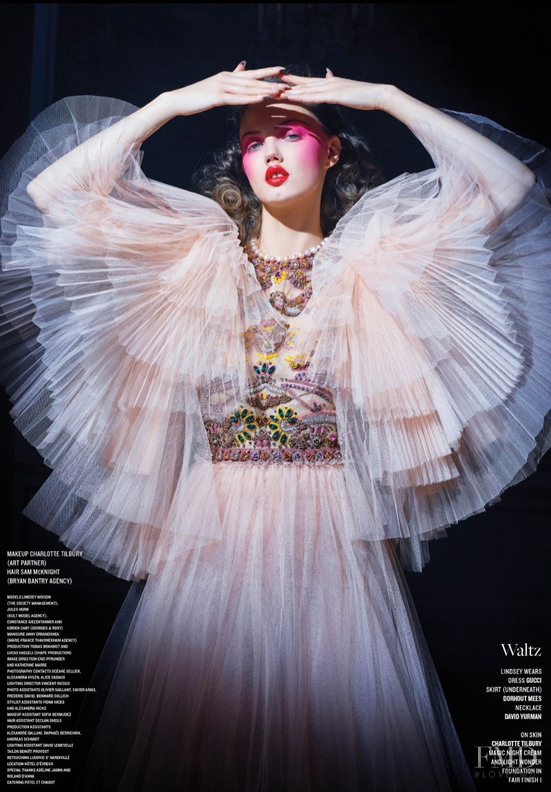 Lindsey Wixson featured in Dance, February 2017