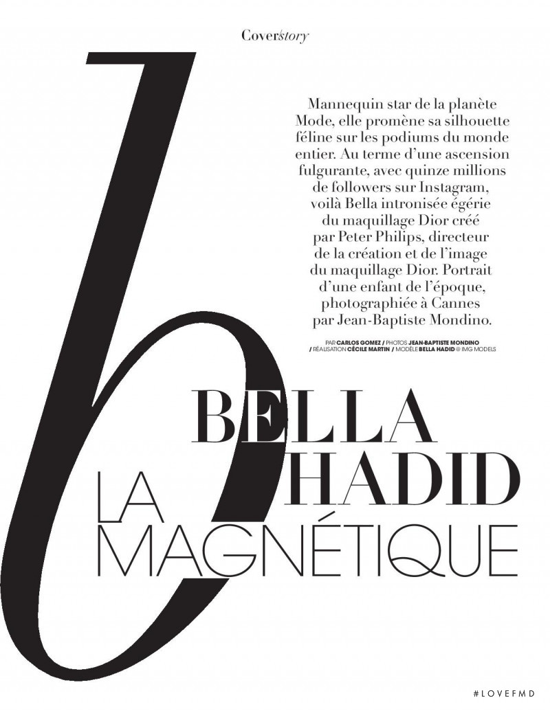 Bella Hadid La Magnetique, October 2017