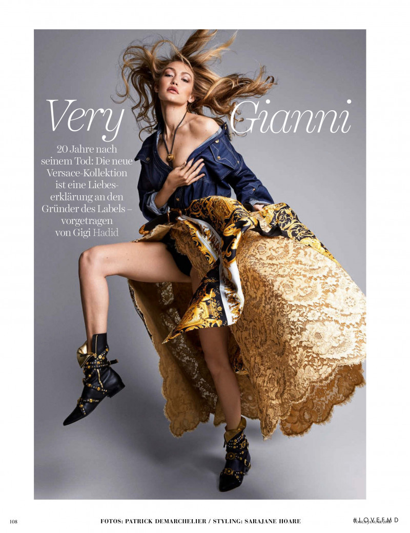 Gigi Hadid featured in Very Gianni, January 2018