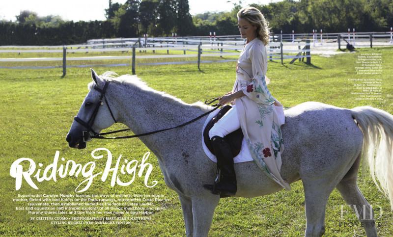 Carolyn Murphy featured in Riding High, September 2017