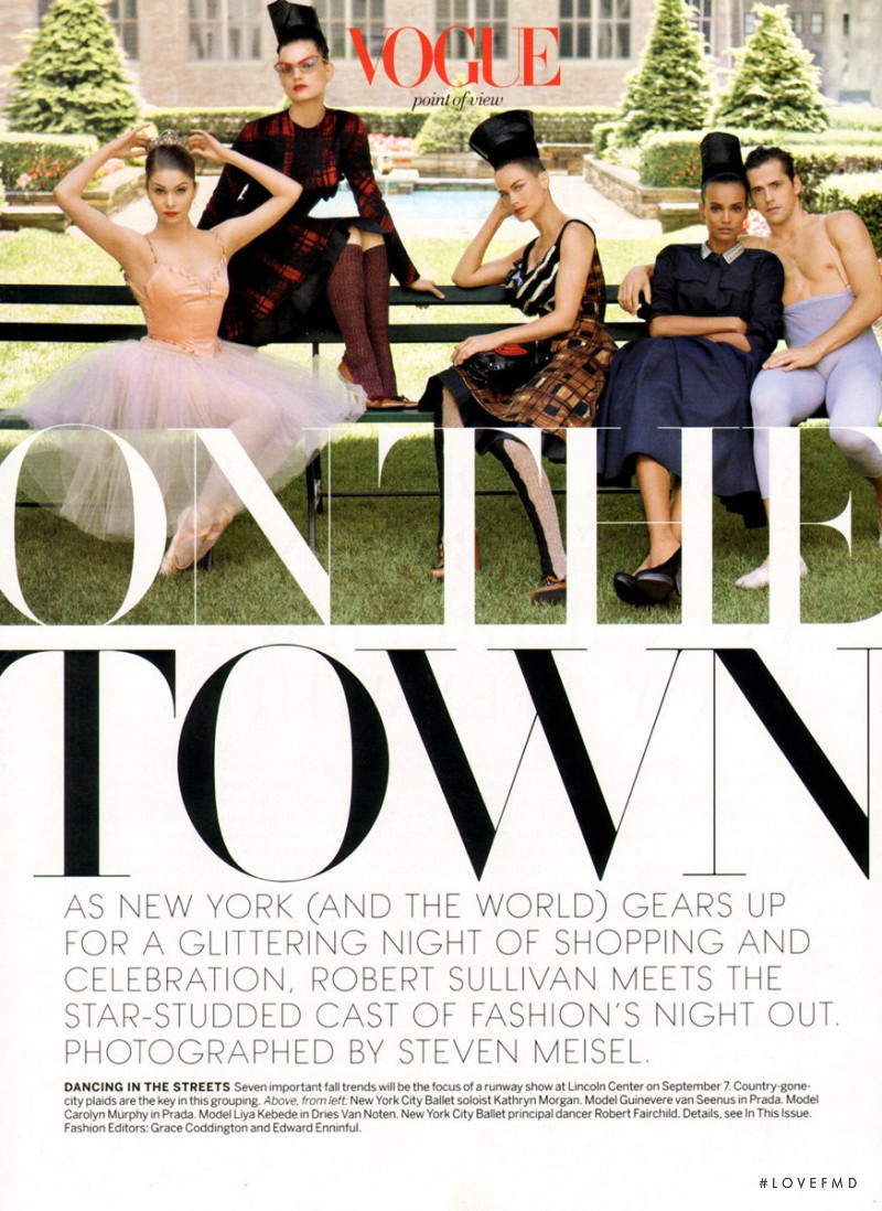 Carolyn Murphy featured in On The Town, September 2010