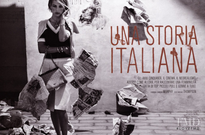 Carolyn Murphy featured in Una Storia Italiana, May 2004