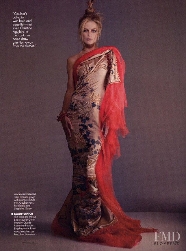 Carolyn Murphy featured in Masquerade, April 2004