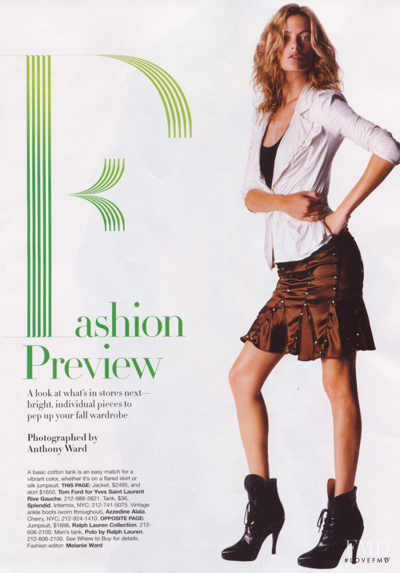 Carolyn Murphy featured in Fashion Preview, November 2003