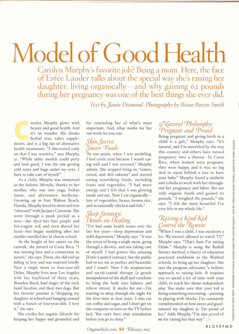 Model of Good Health, February 2005