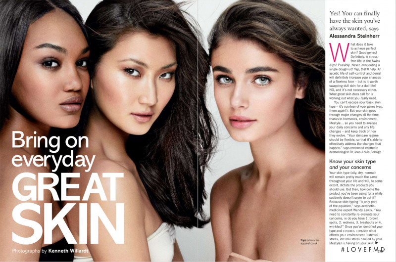 Taylor Hill featured in Bring on everyday Great Skin, October 2012