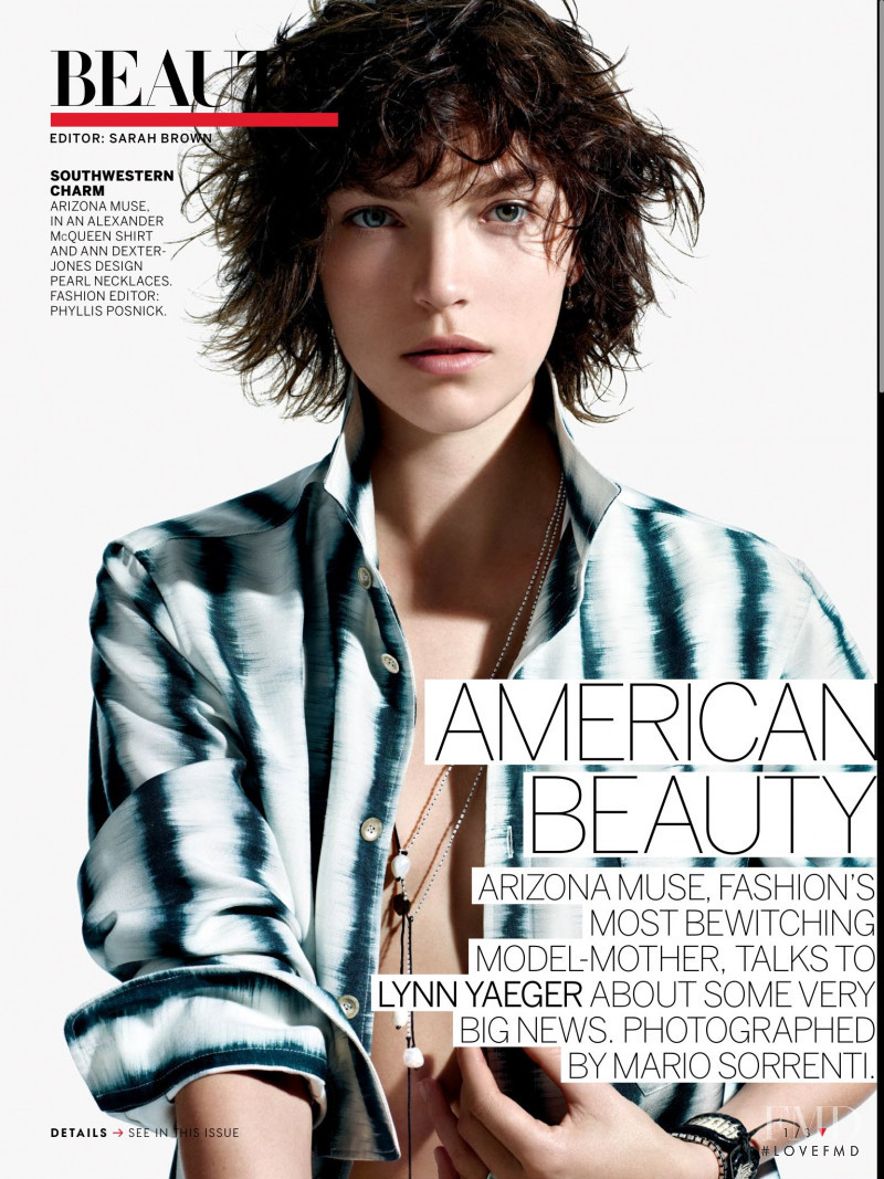 Arizona Muse featured in Beauty, June 2012