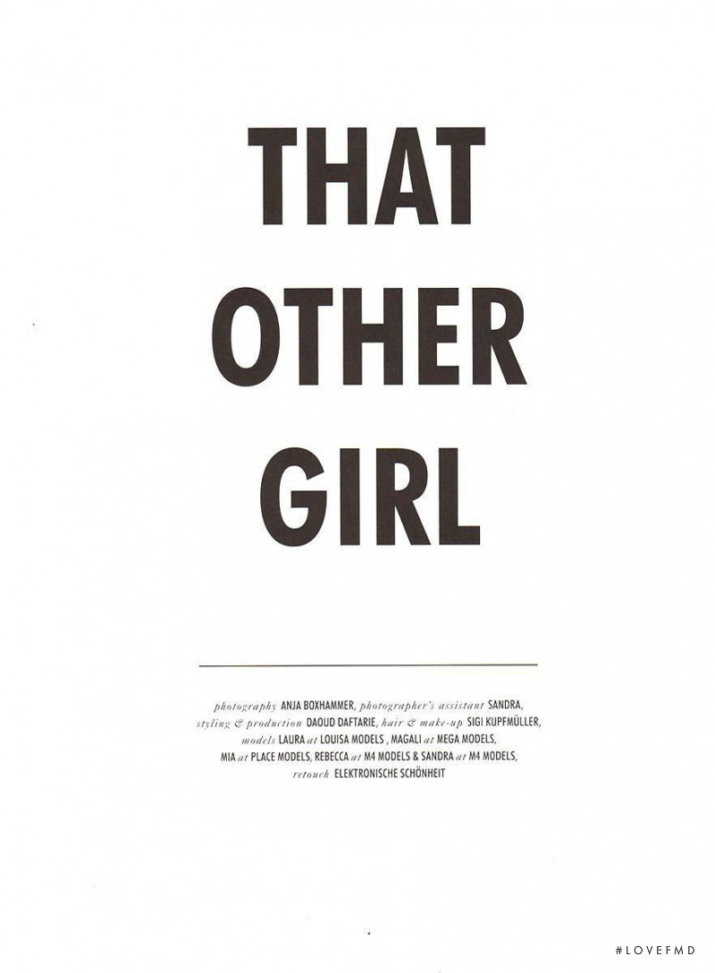 That Other Girl, November 2015