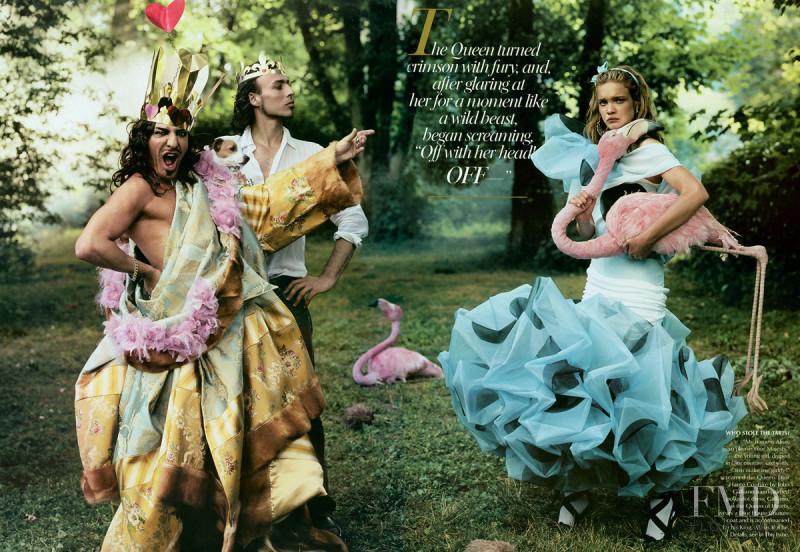 Natalia Vodianova featured in Alice in Wonderland, December 2003