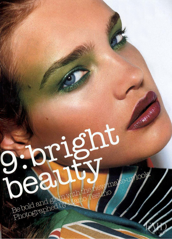 Natalia Vodianova featured in Bright Beauty, September 2003