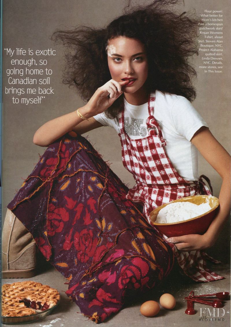 Shalom Harlow featured in Leaders of the Pack, June 2003