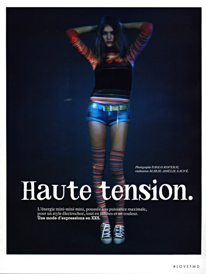 Natalia Vodianova featured in Haute Tension, March 2003