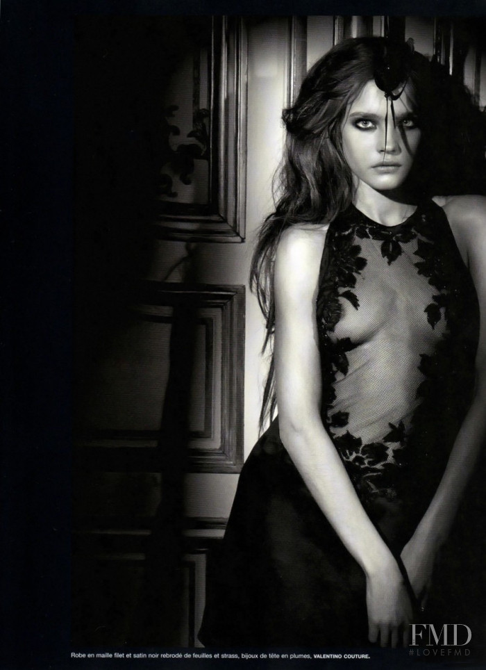 Natalia Vodianova featured in Black Couture, March 2003