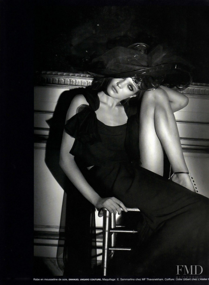 Natalia Vodianova featured in Black Couture, March 2003