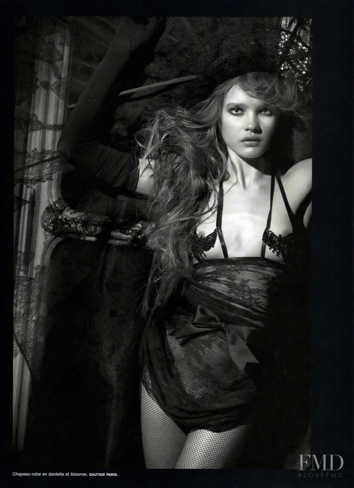 Natalia Vodianova featured in Black Couture, March 2003