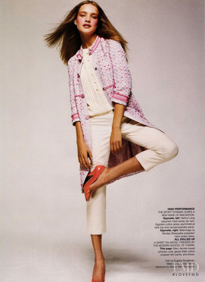 Natalia Vodianova featured in Spring in Your Step, February 2003