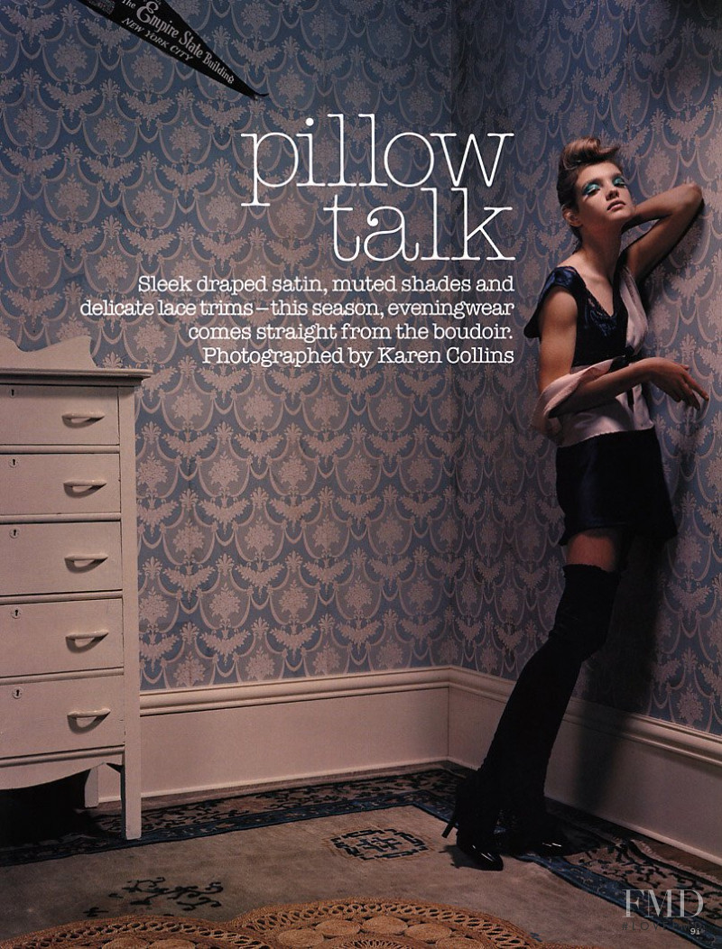 Natalia Vodianova featured in Pillow Talk, January 2003
