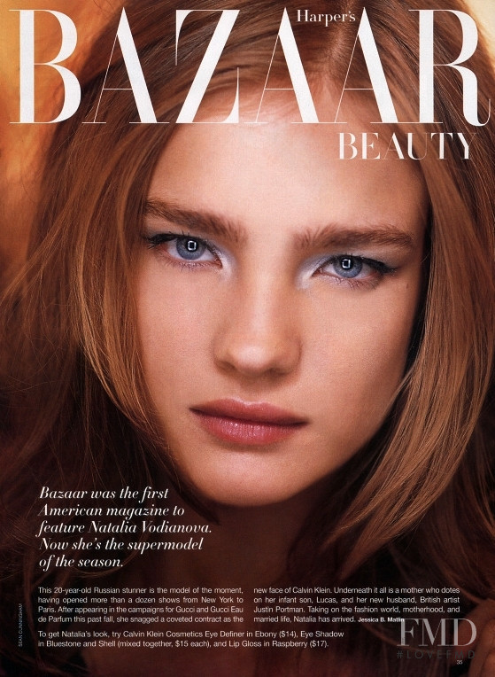 Natalia Vodianova featured in Beauty, January 2003