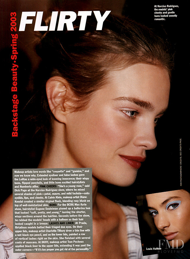 Natalia Vodianova featured in Flirty, December 2002