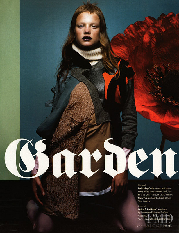 Natalia Vodianova featured in Secret Garden, November 2002