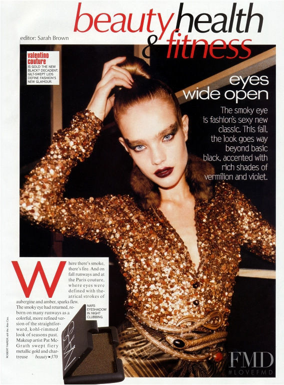 Natalia Vodianova featured in Beauty, Health & Fitness, October 2002