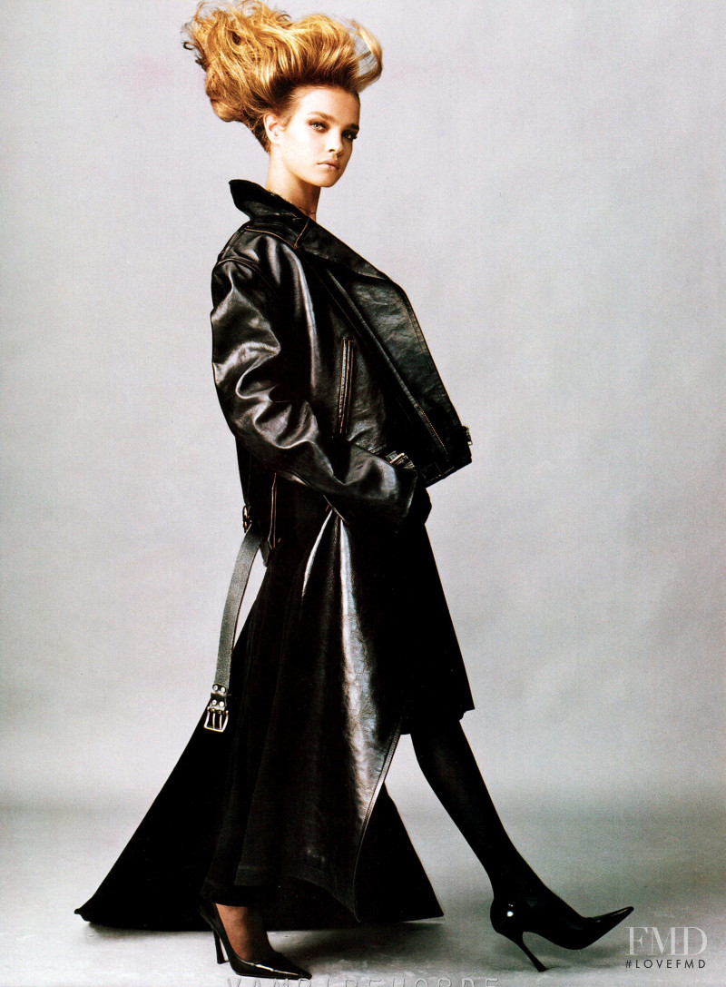 Natalia Vodianova featured in Coat Check, October 2002