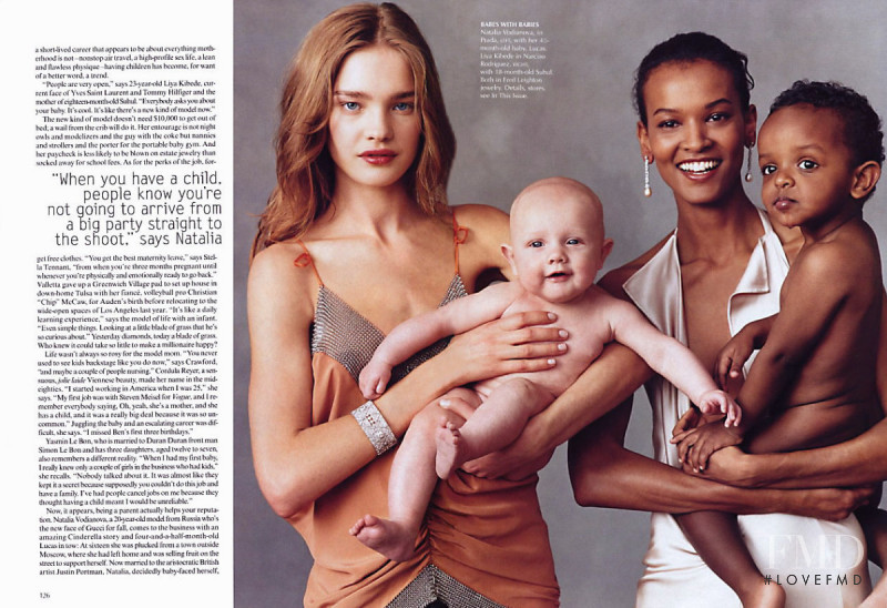 Natalia Vodianova featured in Growing up with glamour, September 2002