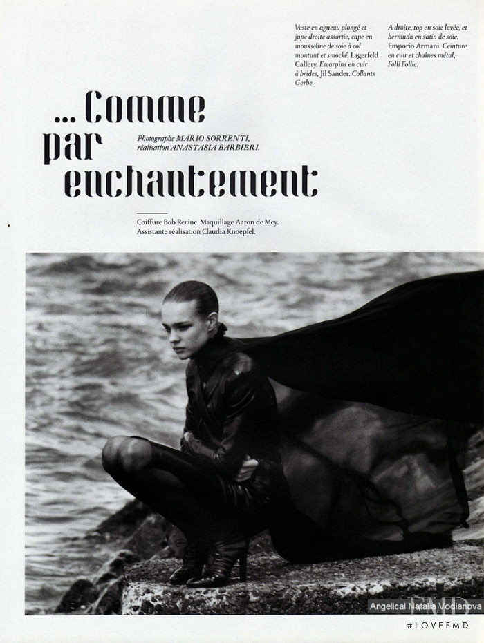 Natalia Vodianova featured in Comme par Enchantement, August 2002