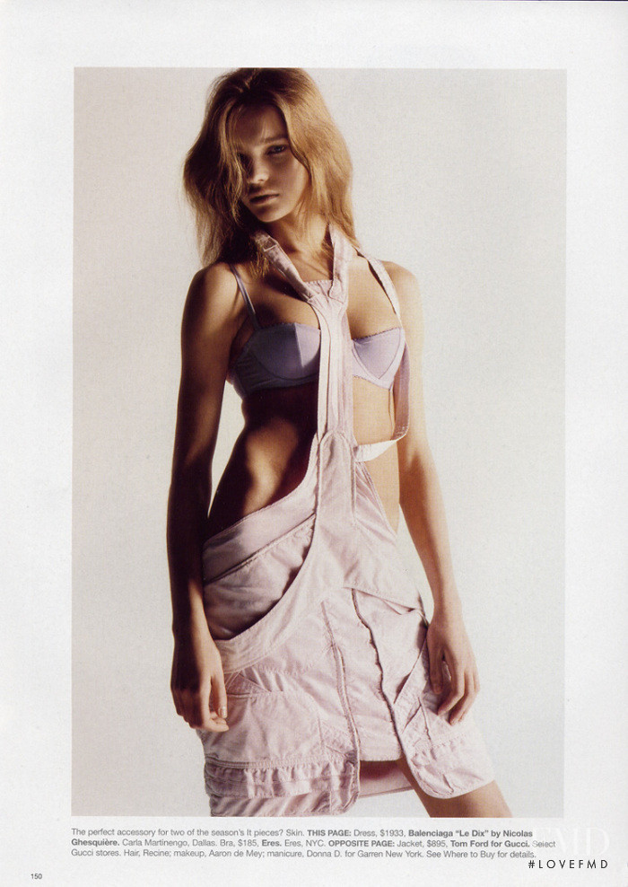 Natalia Vodianova featured in Undercover Elements, May 2002