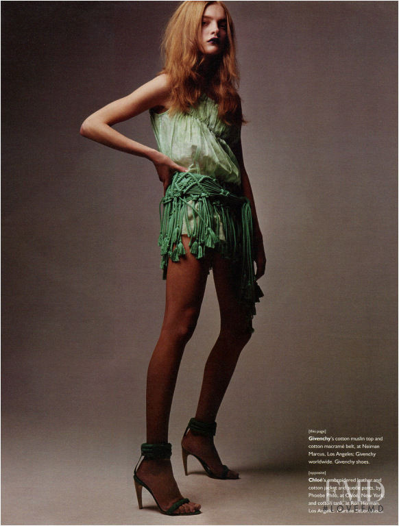 Natalia Vodianova featured in Loose Change, April 2002