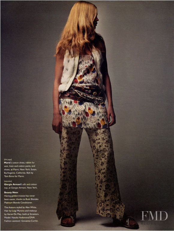 Natalia Vodianova featured in Loose Change, April 2002